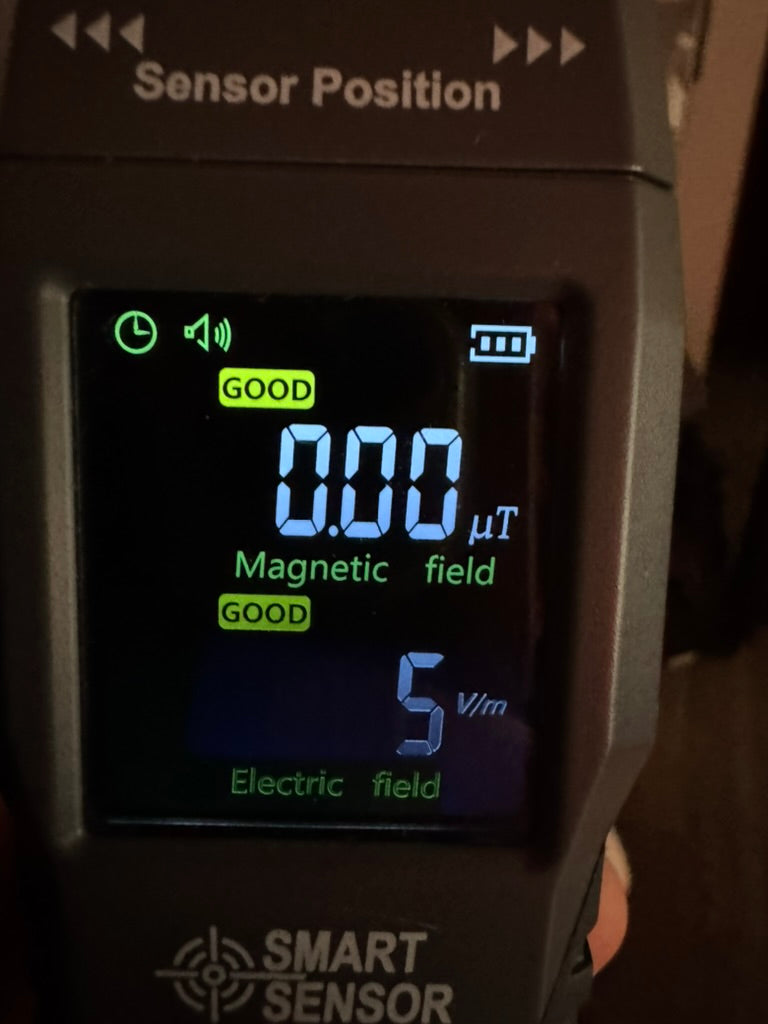 EMF reader used on red light therapy device