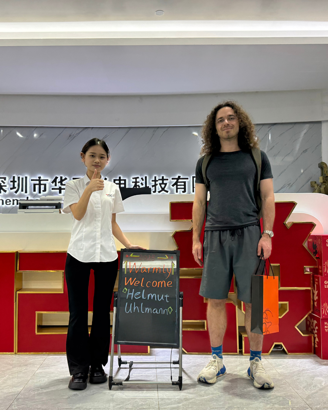 Photo from Red Light Hero team's supplier visit in June 2025