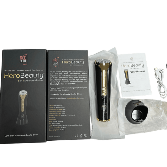 HeroBeauty™ 6 in 1 Facial Rejuvenation Device - Red Light Hero best value red light therapy products