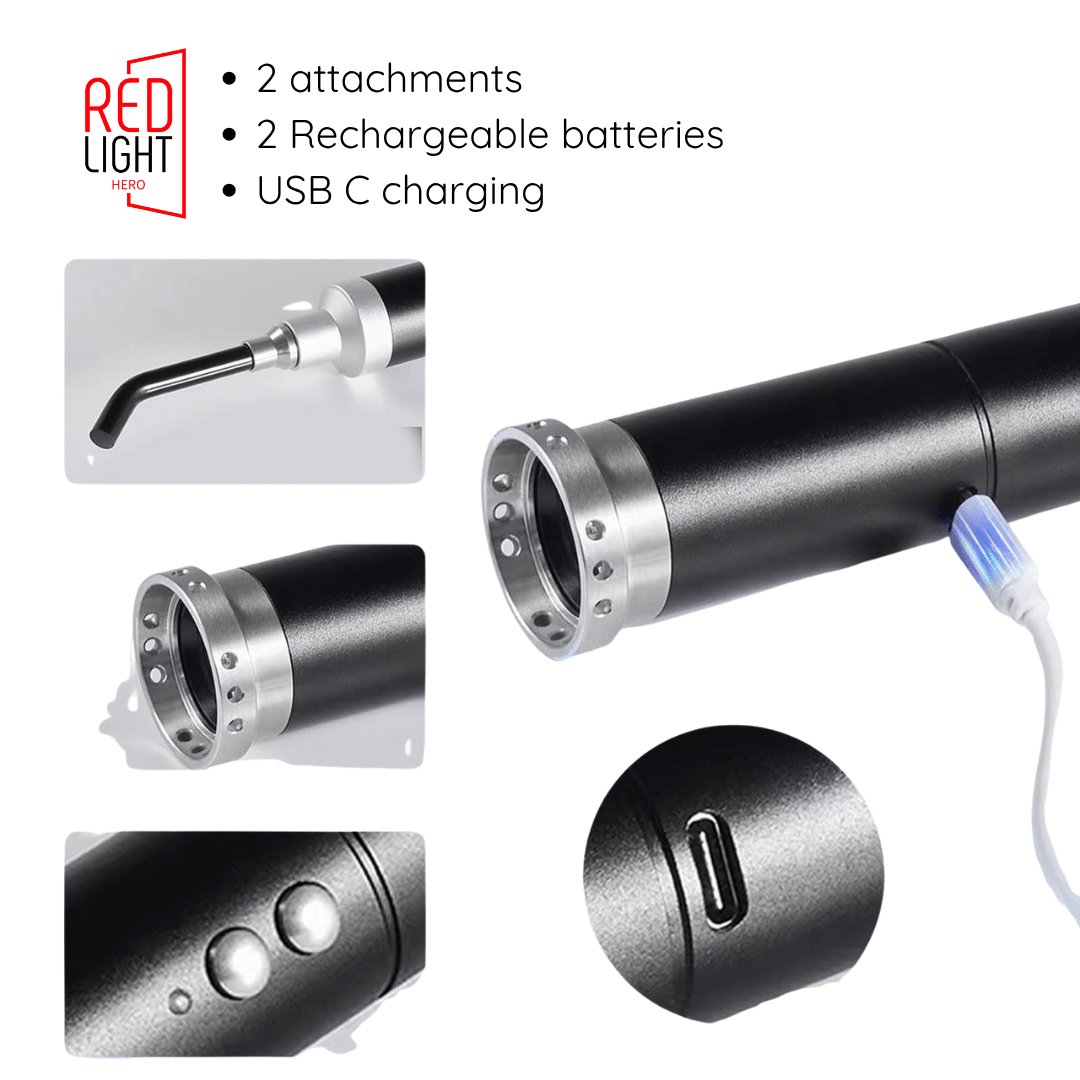 HeroTorch™ 5 Wavelength Red Light Therapy Torch - Red Light Hero best value red light therapy products