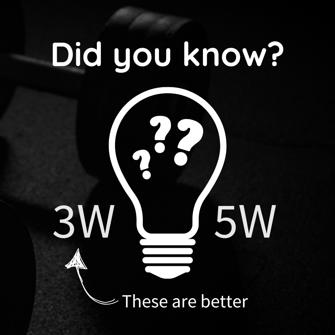 Don't get fooled - Why 3W bulbs are BETTER than 5W bulbs - Red Light Hero