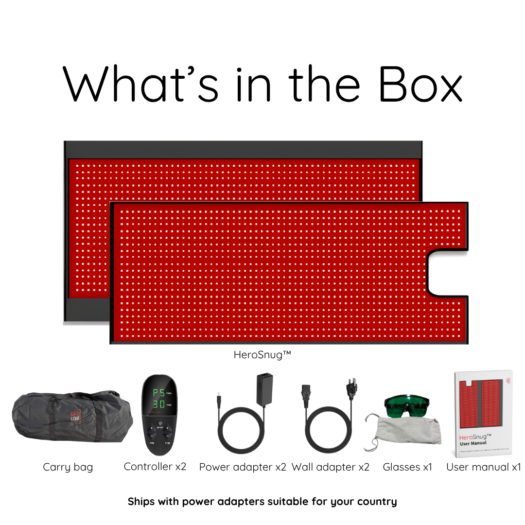 HeroSnug™ Red Light Therapy Sleeping Bag / Dual Mat Pod