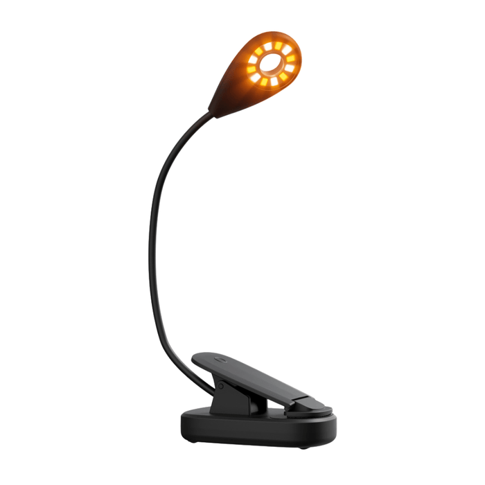 HeroReader clip-on red light reading lamp, front view