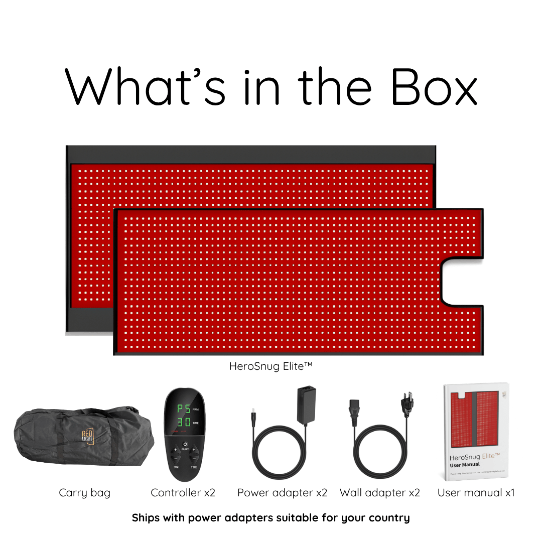 HeroSnug Elite™ 6 Wavelength Red Light Therapy Sleeping Bag / Dual Mat Pod - Red Light Hero best value red light therapy products