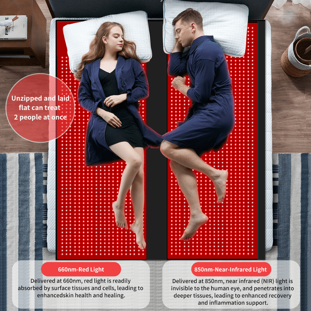 HeroSnug™ Red Light Therapy Sleeping Bag / Dual Mat Pod - Red Light Hero best value red light therapy products
