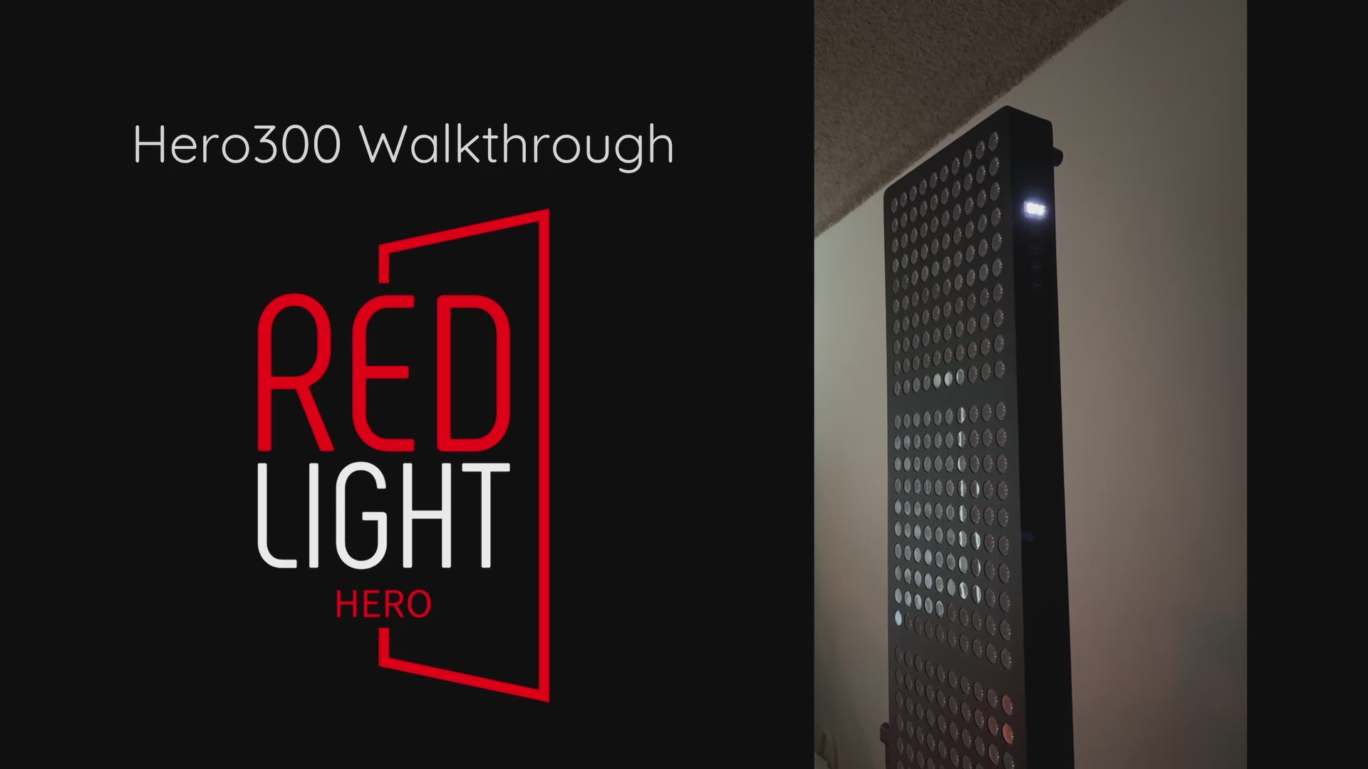 Load video: Video walkthrough of Red Light Hero red light therapy panels and devices and blue light blocking glasses