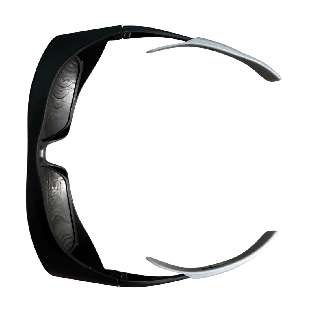 Large red-light therapy protective glasses, side profile